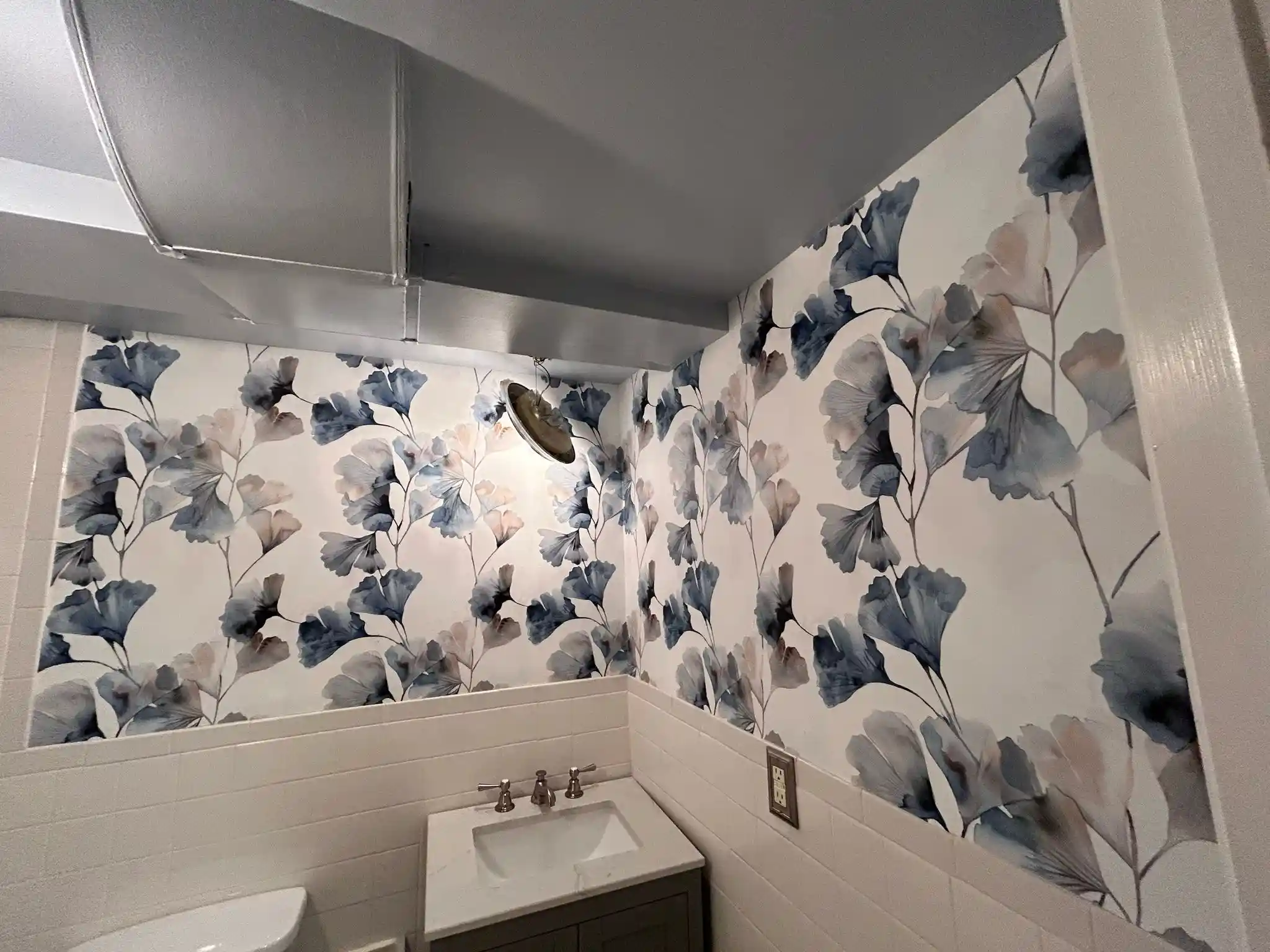 Bold Wallpaper Installers team preparing a wall for wallpaper installation in Capitol Hill, Washington, DC